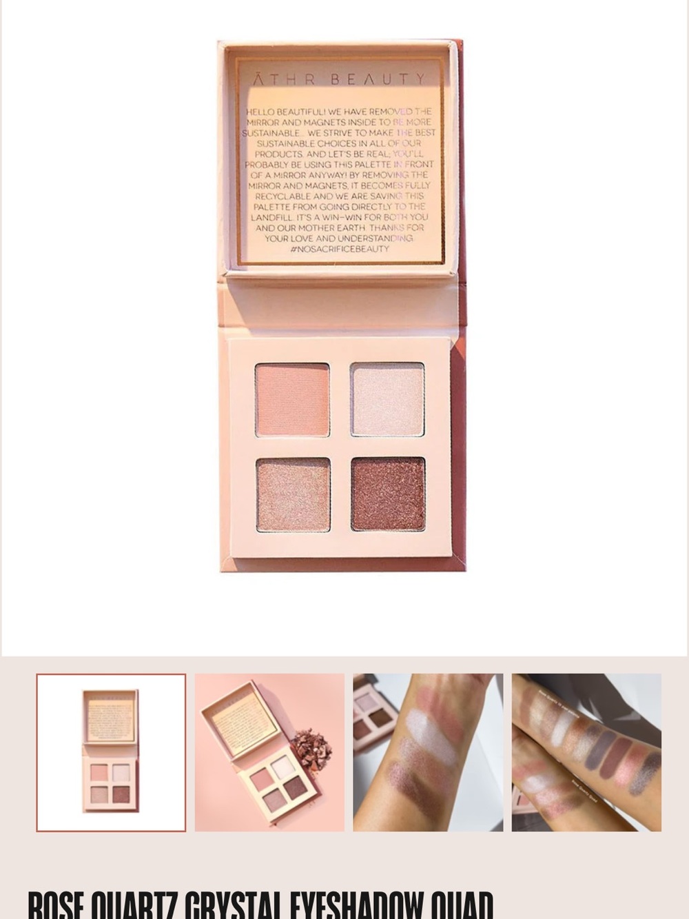Rose Quartz Eyeshadow Quad - Pink Palette